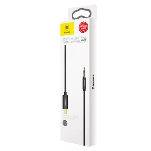 Baseus Yiven USB-C - 3.5 mm-es mini jack audio kábel, 1.2 m (fekete)-6953156262553 8 kép