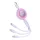 Baseus Bright Mirror 2 visszahúzható 3 az 1-ben kábel USB Type A - micro USB + Lightning + USB Type C 66W 1.1m lila (CAMJ010105)