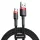 Baseus Cafule Nylon harisnyázott USB / micro USB kábel QC3.0 2.4A 1 m fekete-piros