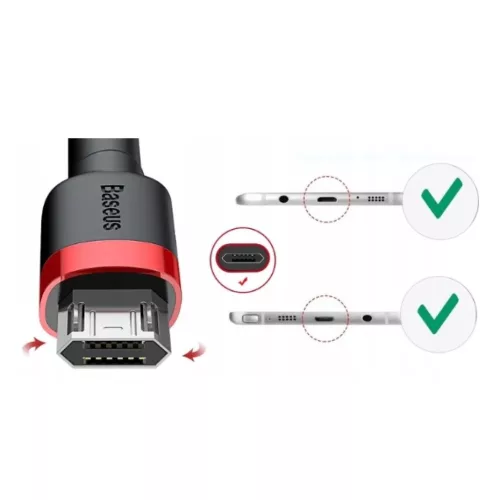 Baseus Cafule Nylon harisnyázott USB/Micro USB kábel QC3.0 1.5A 2m f-6953156280359 4 kép