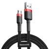 Baseus Cafule USB-Micro-USB kábel, 2A, 3 m (fekete és piros)-6953156296381 2 kép