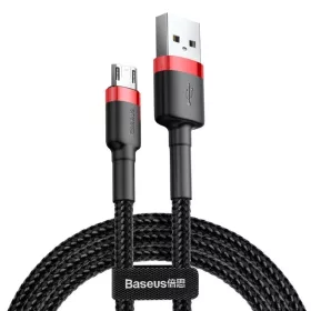 Baseus Cafule USB-Micro-USB kábel, 2A, 3 m (fekete és piros)-6953156296381 2 kép
