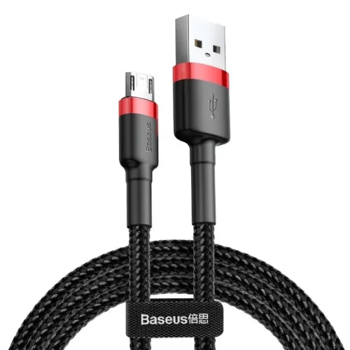 Baseus Cafule USB-Micro-USB kábel, 2A, 3 m (fekete és piros)-6953156296381 2 kép
