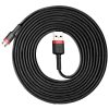 Baseus Cafule USB-Micro-USB kábel, 2A, 3 m (fekete és piros)-6953156296381 3 kép