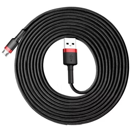 Baseus Cafule USB-Micro-USB kábel, 2A, 3 m (fekete és piros)-6953156296381 3 kép