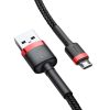 Baseus Cafule USB-Micro-USB kábel, 2A, 3 m (fekete és piros)-6953156296381 4 kép