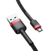 Baseus Cafule USB-Micro-USB kábel, 2A, 3 m (fekete és piros)-6953156296381 4 kép