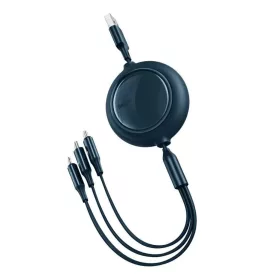   Baseus Bright Mirror 3in1 USB kábel szett - micro USB / Lightning / USB-C 3.5A 1.2m kék (CAMLT-MJ03)