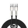 Baseus Cafule Metal USB Type C - USB Typ C kábel Power Delivery 100 W (20 V / 5 A) 2 m fekete