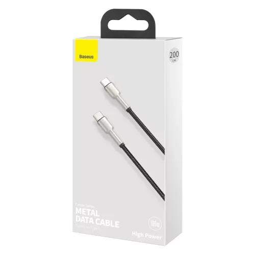 Baseus Cafule Metal USB Type C - USB Typ C kábel Power Delivery 100 W-6953156202368 10 kép