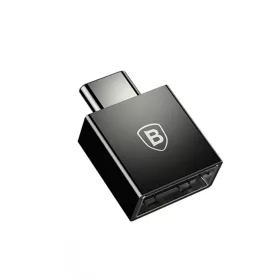   Baseus Adapter USB Type C csatlakozó - USB-A aljzat 2,4A fekete (CATJQ-B01)