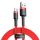 Baseus Cafule Nylon harisnyázott USB/USB-C kábel QC3.0 3A 0,5 m piros