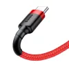 Baseus Cafule Nylon harisnyázott USB/USB-C kábel QC3.0 3A 0,5 m piro-6953156278165 2 kép