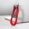 Baseus Cafule Nylon harisnyázott USB/USB-C kábel QC3.0 3A 0,5 m piro-6953156278165 5 kép