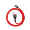 Baseus Cafule Nylon harisnyázott USB/USB-C kábel QC3.0 3A 0,5 m piro-6953156278165 7 kép