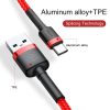 Baseus Cafule Nylon harisnyázott USB/USB-C kábel QC3.0 3A 0,5 m piro-6953156278165 8 kép