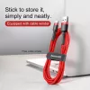 Baseus Cafule Nylon harisnyázott USB/USB-C kábel QC3.0 3A 0,5 m piro-6953156278165 9 kép