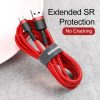Baseus Cafule Nylon harisnyázott USB/USB-C kábel QC3.0 3A 0,5 m piro-6953156278165 10 kép