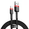 Baseus Cafule Nylon harisnyázott USB/Lightning kábel QC3.0 2.4A 0.5m-6953156274945 1 kép