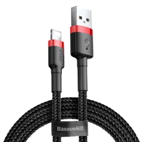 Baseus Cafule Nylon harisnyázott USB/Lightning kábel QC3.0 2.4A 0.5m-6953156274945 1 kép