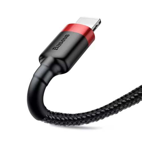 Baseus Cafule Nylon harisnyázott USB/Lightning kábel QC3.0 2.4A 0.5m-6953156274945 2 kép