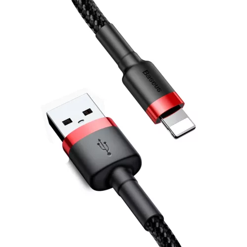 Baseus Cafule Nylon harisnyázott USB/Lightning kábel QC3.0 2.4A 0.5m-6953156274945 5 kép