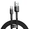 Baseus Cafule Nylon harisnyázott USB/USB-C kábel QC3.0 3A 0,5 m feke-6953156278189 4 kép