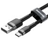 Baseus Cafule Nylon harisnyázott USB/USB-C kábel QC3.0 3A 0,5 m feke-6953156278189 3 kép