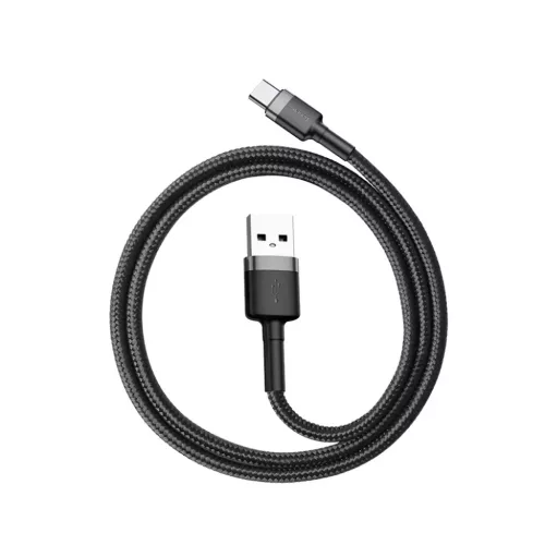 Baseus Cafule Nylon harisnyázott USB/USB-C kábel QC3.0 3A 0,5 m feke-6953156278189 6 kép