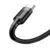 Baseus Cafule Nylon harisnyázott USB/USB-C kábel QC3.0 3A 0,5 m feke-6953156278189 7 kép