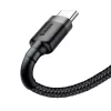 Baseus Cafule Nylon harisnyázott USB/USB-C kábel QC3.0 3A 0,5 m feke-6953156278189 7 kép