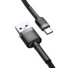 Baseus Cafule Nylon harisnyázott USB/USB-C kábel QC3.0 3A 0,5 m feke-6953156278189 8 kép