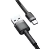 Baseus Cafule Nylon harisnyázott USB/USB-C kábel QC3.0 3A 0,5 m feke-6953156278189 8 kép