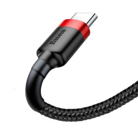 Baseus Cafule Nylon harisnyázott USB/USB-Type C kábel QC3.0 3A 1m fe-6953156278219 2 kép