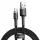 Baseus Cafule Nylon harisnyázott USB/USB-Type C kábel QC3.0 3A 1m fekete/szürke (CATKLF-BG1)