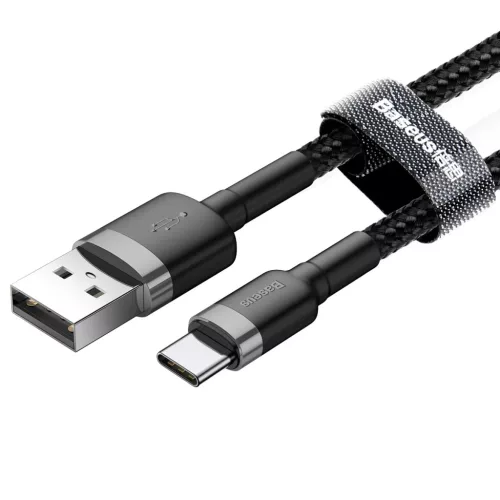 Baseus Cafule Nylon harisnyázott USB/USB-Type C kábel QC3.0 3A 1m fe-6953156278202 3 kép