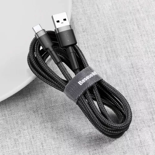 Baseus Cafule Nylon harisnyázott USB/USB-Type C kábel QC3.0 3A 1m fe-6953156278202 7 kép