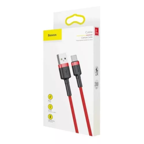 Baseus Cafule Nylon harisnyázott USB/USB-Type C kábel QC3.0 2A 2m pi-6953156278226 5 kép