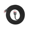 Baseus Cafule Nylon harisnyázott USB/USB-Type C kábel QC3.0 2A 2m fe-6953156278240 8 kép