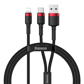 Baseus Cafule Nylon harisnyázott USB/USB-Type C/ Lightning kábel 18W-6953156220713 1 kép