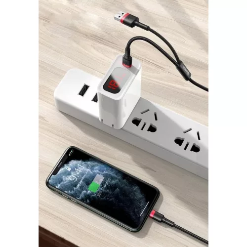 Baseus Cafule Nylon harisnyázott USB/USB-Type C/ Lightning kábel 18W-6953156220713 9 kép