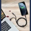 Baseus Cafule Nylon harisnyázott USB/USB-Type C/ Lightning kábel 18W-6953156220713 10 kép