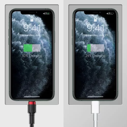 USB/USB-Type C/ Lightning kábel 18W 2,4A 480 Mbps 1,2m szürke Baseus-6953156220706 9 kép
