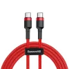 USB-C - USB-C kábel PD2.0 60W 20V 3A QC3.0 1m piros Baseus Cafule Nyl-6953156285194 1 kép