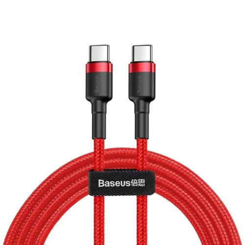 USB-C - USB-C kábel PD2.0 60W 20V 3A QC3.0 1m piros Baseus Cafule Nyl-6953156285194 1 kép