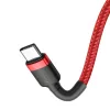 USB-C - USB-C kábel PD2.0 60W 20V 3A QC3.0 1m piros Baseus Cafule Nyl-6953156285194 2 kép