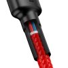 USB-C - USB-C kábel PD2.0 60W 20V 3A QC3.0 1m piros Baseus Cafule Nyl-6953156285194 3 kép