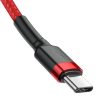 USB-C - USB-C kábel PD2.0 60W 20V 3A QC3.0 1m piros Baseus Cafule Nyl-6953156285194 5 kép