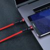 USB-C - USB-C kábel PD2.0 60W 20V 3A QC3.0 1m piros Baseus Cafule Nyl-6953156285194 6 kép