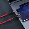 USB-C - USB-C kábel PD2.0 60W 20V 3A QC3.0 1m piros Baseus Cafule Nyl-6953156285194 6 kép
